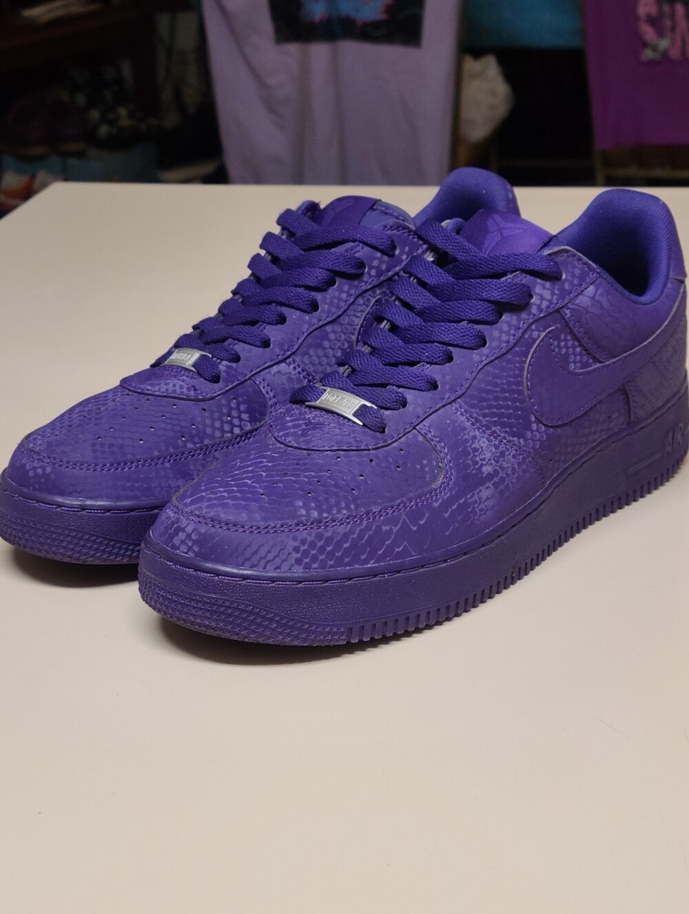Nike Air Force 1 X Kobe Bryant Court Purple casual low top sneakers size 9